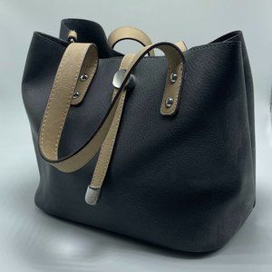 CHARMING CHARLIE medium grey faux-leather tote